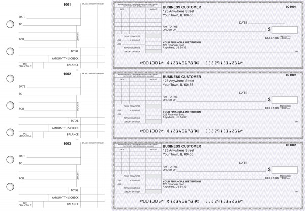 Purple Safety Standard Itemized Invoice Business Checks | BU3-USF01-SII