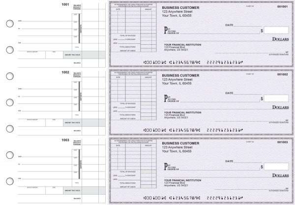 Purple Safety Itemized Invoice Business Checks | BU3-USF01-TNV