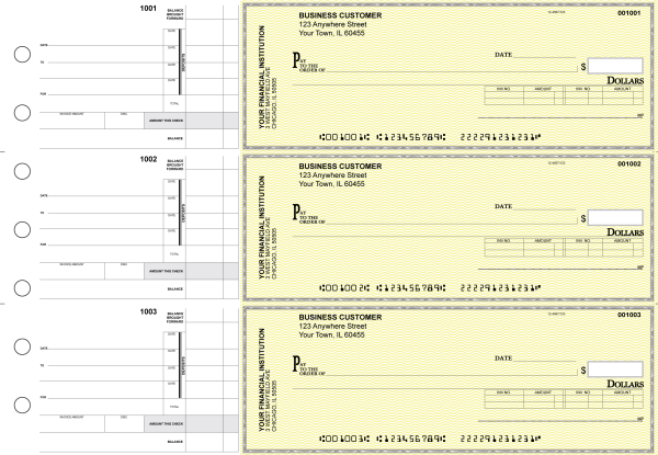 Yellow Safety Invoice Business Checks | BU3-YEL01-INV