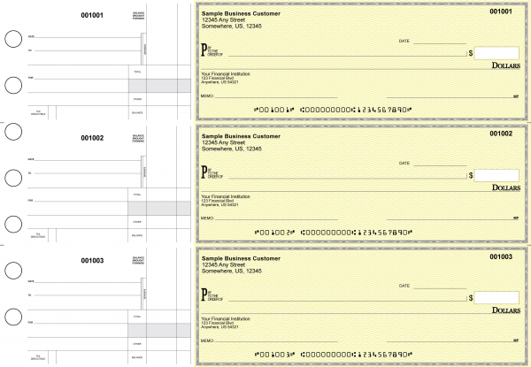 Yellow Safety Standard Disbursement Business Checks | BU3-YEL01-SDS