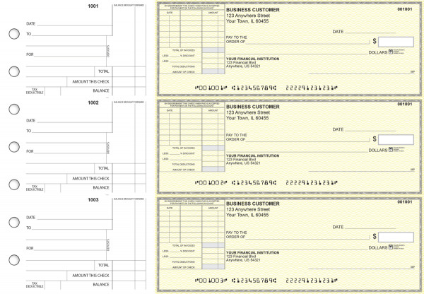 Yellow Safety Standard Itemized Invoice Business Checks | BU3-YEL01-SII