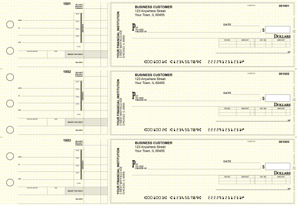 Yellow Knit Invoice Business Checks | BU3-YEL02-INV