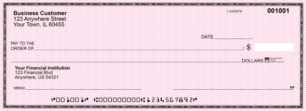 Pink Safety Business Pocket Checks | BUP-PSF01