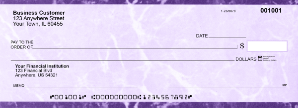 Purple Marble Business Pocket Checks | BUP-UMA01