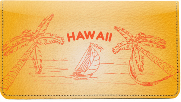 Sail to Paradise Leather Checkbook Cover | CDP-GEP90