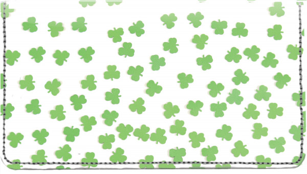 More Clovers Leather Checkbook Cover | CDP-TVL14