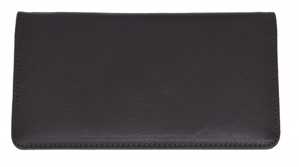 Dark Brown Premium Leather Checkbook Cover | CLG-BRN02