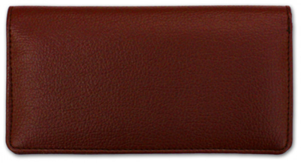 Burgundy Textured Leather Checkbook Cover | CLP-BUR03