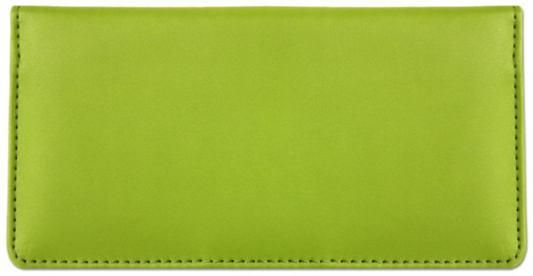 Lime Green Smooth Leather Checkbook Cover | CLP-GRN02