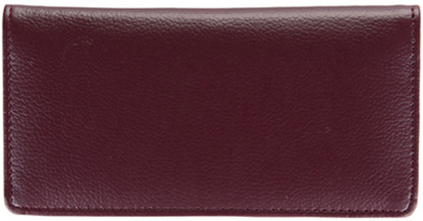 Burgundy Leather Side Tear Checkbook Cover | CLS-BUR01