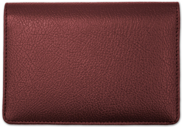 Burgundy Leather Top Stub Checkbook Cover | CLW-BUR01