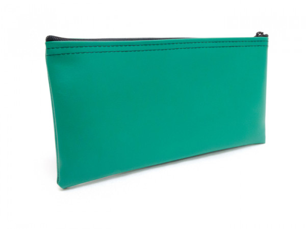 Green Zipper Bank Bag, 5.5" X 10.5" | CUR-012