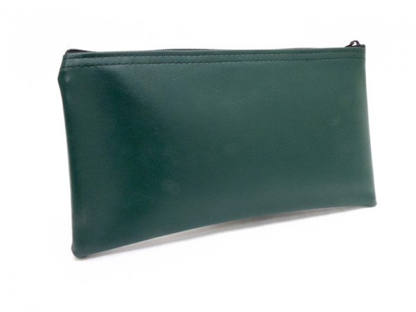 Forest Green Zipper Bank Bag, 5.5" X 10.5" | CUR-013