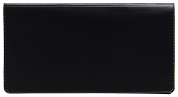 Black Vinyl Side Tear Checkbook Cover | CVS-BLA01
