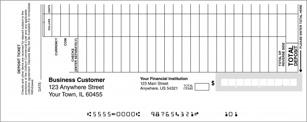 Loose Business Deposit Slips Style 1 | DEP-BDL01