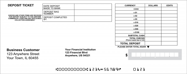 Quick Entry Deposit Slips | DEP-BDL03