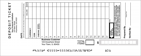 Standard Deposit Slip Style 26 | DEP-BDL26