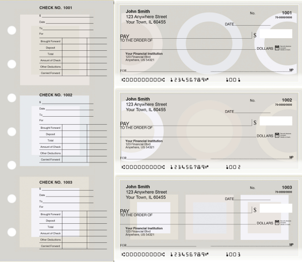 Mocha Geometrics Designer Deskset Checks | DS-CDS22