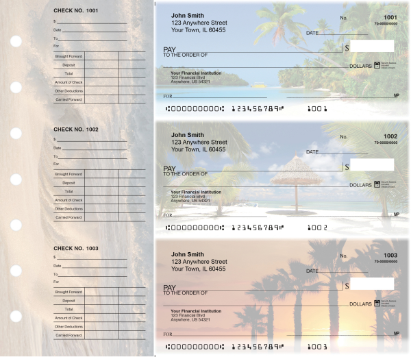 Island Paradise Designer Deskset Checks | DS-CDS28