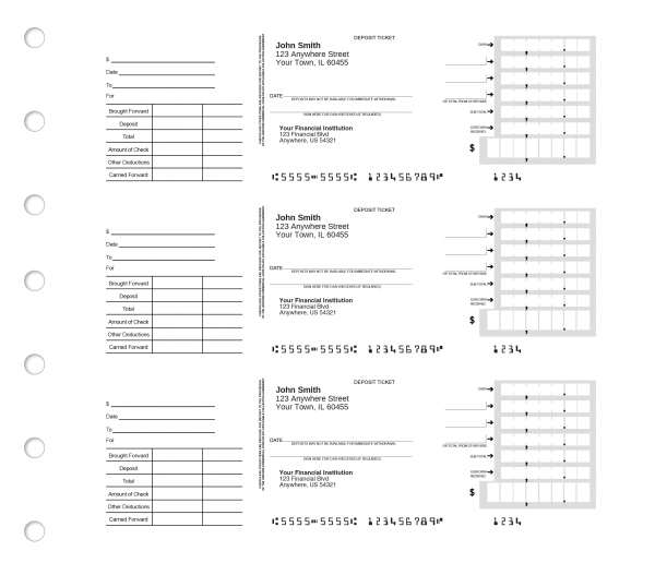 Deskset Deposit Tickets | DS-DEP01