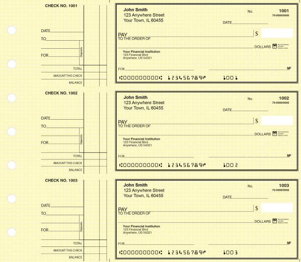 Yellow Safety Deskset Personal Checks Style 2  | DS-YLS02