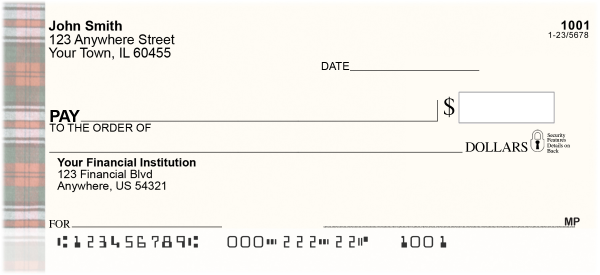 Going Plaid Personal Checks | GEO-27