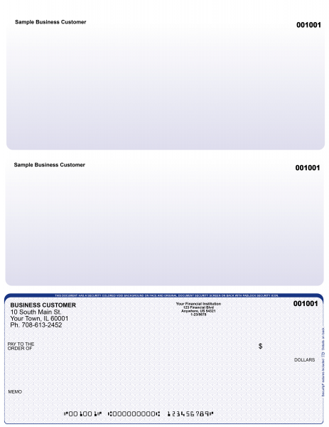 Blue Safety Bottom Laser Checks | LBC-BS