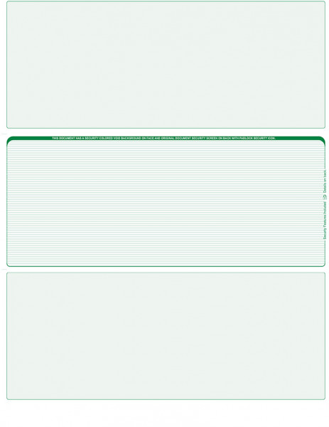 Green Lines Blank Middle Laser Checks | LMC-BLA-GL