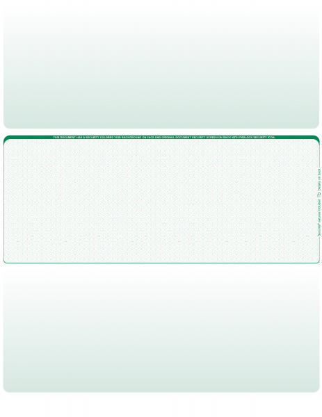Green Safety Blank Middle Laser Checks | LMC-BLA-GS