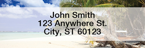 Beachfront Views Narrow Address Labels | LREVC-26