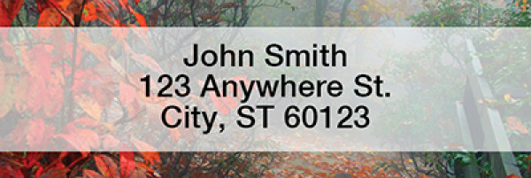 Dreary Fall Days Narrow Address Labels | LRFUN-71