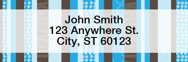 Modern Stripes Narrow Address Labels | LRGEO-13