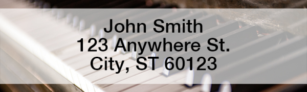 Pianos Rectangle Address Labels | LRMUS-05