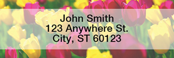 Tulips Narrow Address Labels | LRNAT-06