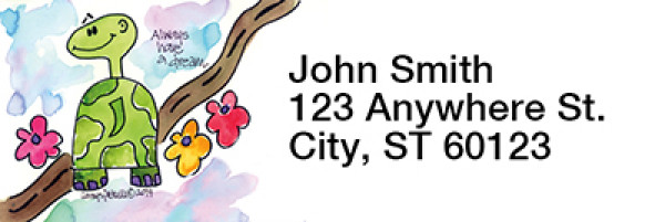 Dream Turtle Rectangle Address Labels | LRRAMY-21