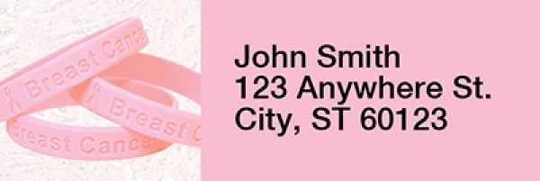 Breast Cancer Awareness Rectangle Address Labels | LRRCHA-02