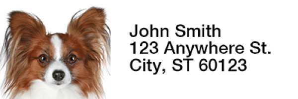 Papillon Narrow Address Labels | LRRDOG-106