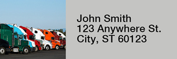 Semi Truck Narrow Address Labels  | LRRPRO-47