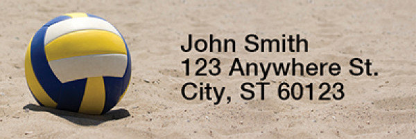 Beach Volleyball Narrow Address Labels | LRRSPO-89