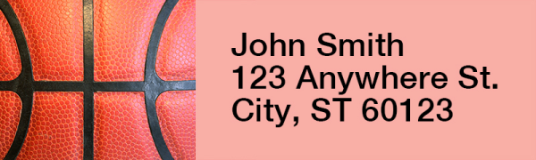 Basketball Narrow Address Labels | LRRSPO-91