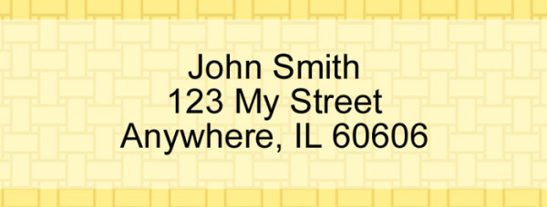 Yellow Safety Narrow Address Labels | LRVAL-003