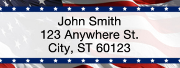 American Pride Narrow Address Labels | LRVAL-010