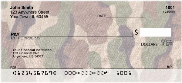 Camouflage - Coral Camos Personal Checks | MIL-25