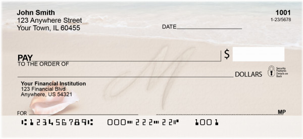 Sand Written Monogram 'M' Personal Checks | MONO-07M