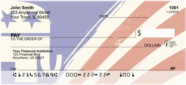 Republican Elephant Flag Personal Checks | POL-01