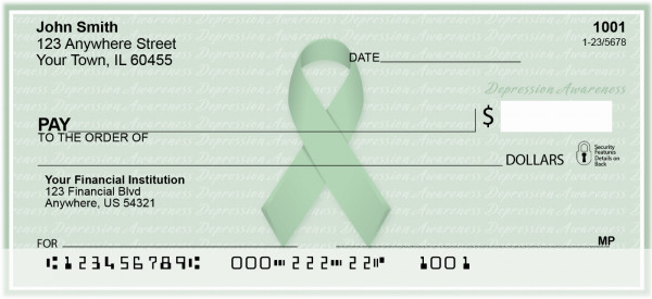 Depression Awareness Ribbon Personal Checks | RIB-12