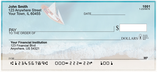 Sailboats and Waves Personal Checks | SCEC-73