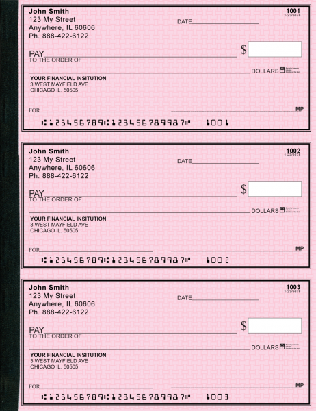 Pink Safety Secretary Deskbook Checks | SDB-PS