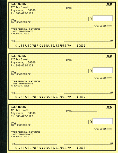 Yellow Safety Secretary Deskbook Checks | SDB-YS