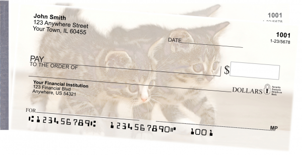 Cute Kittens Side Tear Personal Checks | STANI-06R